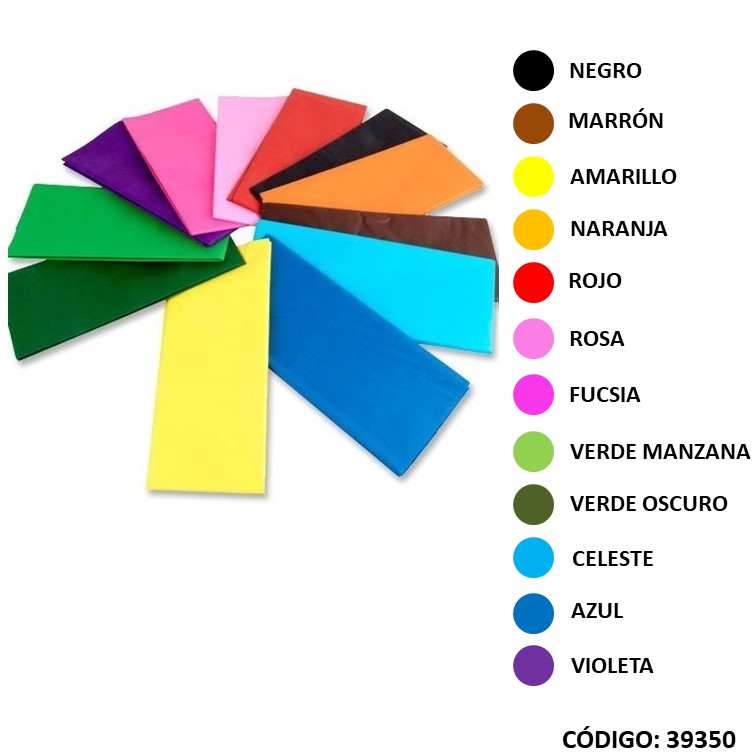 Papel seda liso color