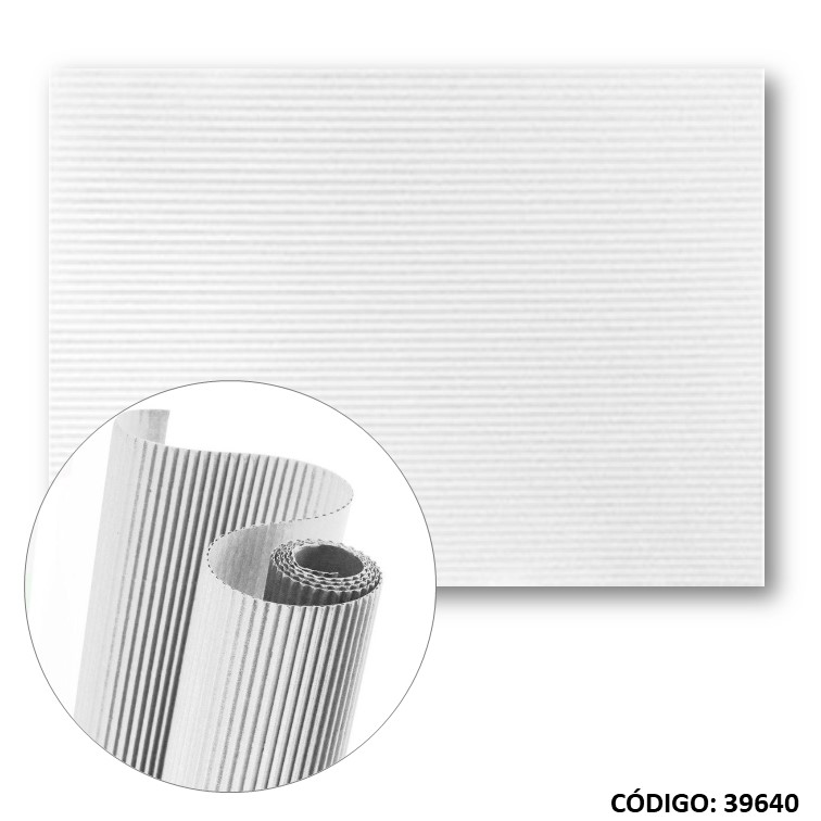 Carton microcorrugado blanco