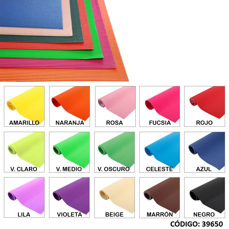 Carton microcorrugado color