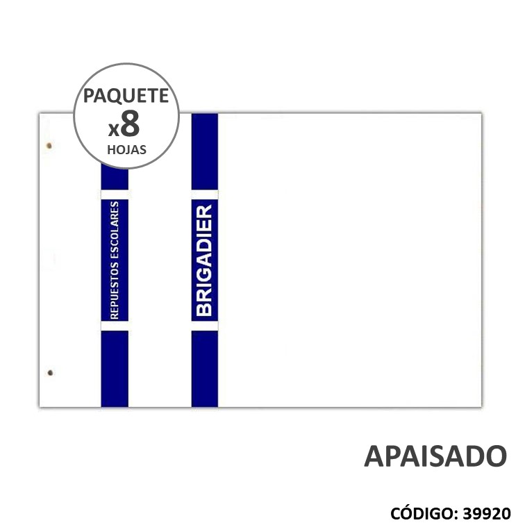 Repuesto ap dibujo brig. gofrado blanco