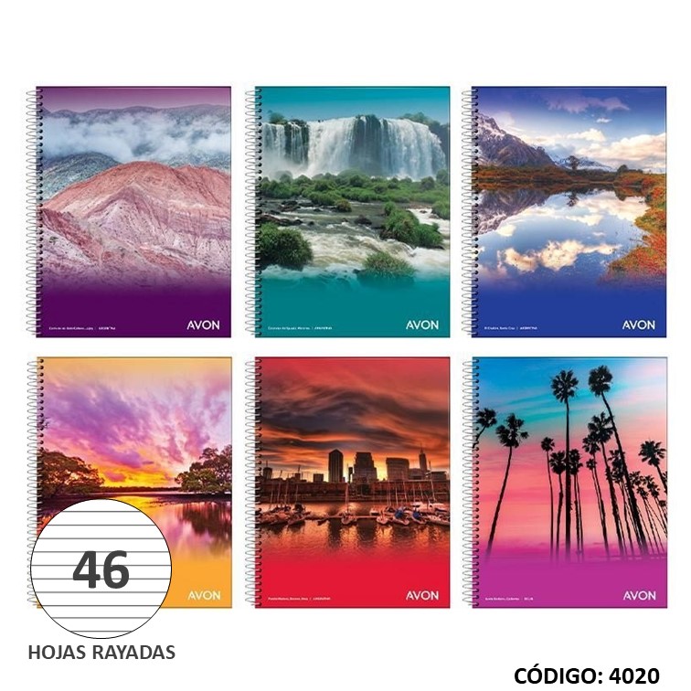 Cuaderno t/e 16x21 avon x46h