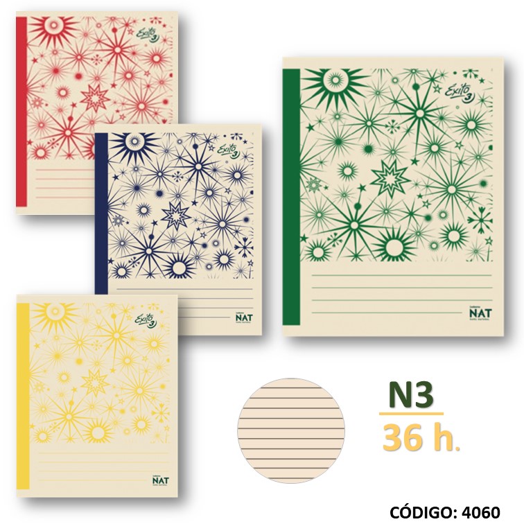 Cuaderno t/b n3 exito led. nat x36h