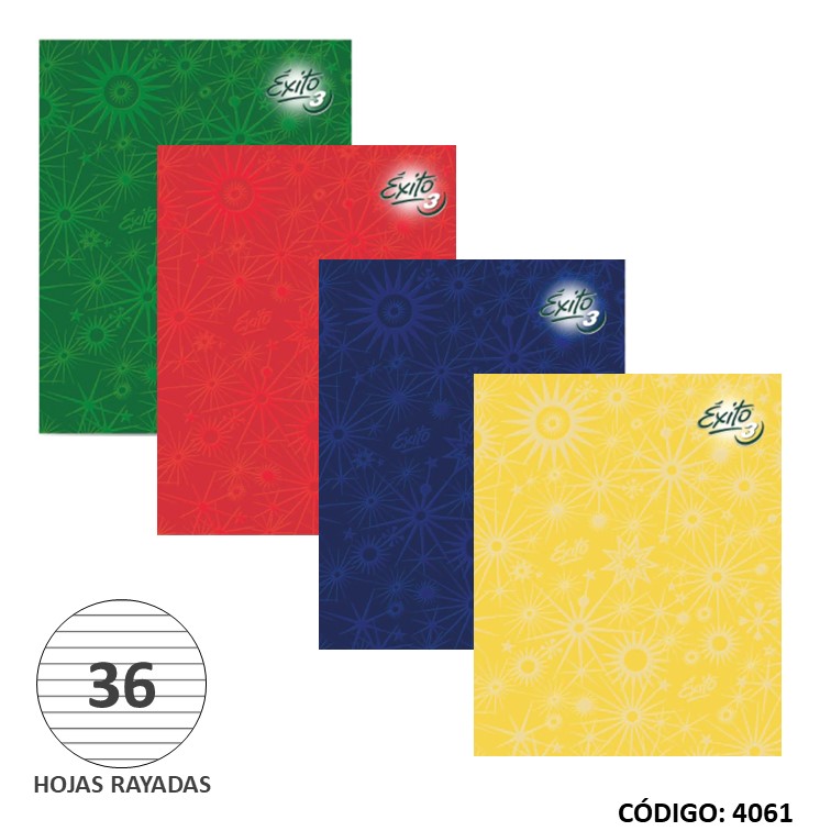 Cuaderno t/b n3 exito x36h. clasico