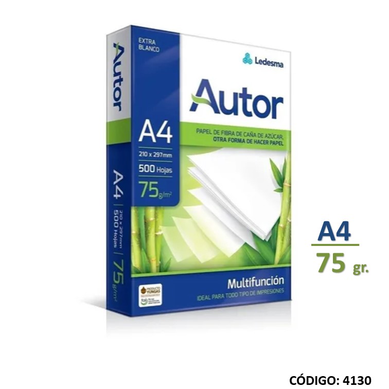 Resma led. autor a4 75 g