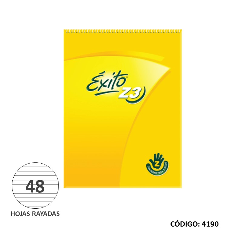 Cuaderno t/d exito p/zurdo z3 x48h