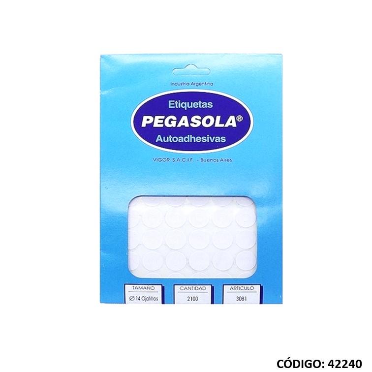 Ojalillos papel pegasola x30 planchas