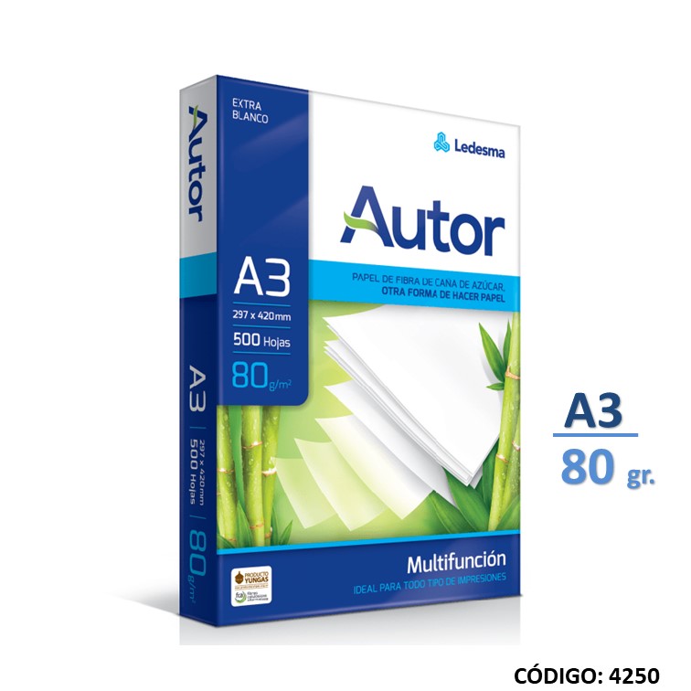 Resma led. autor a3 80 g