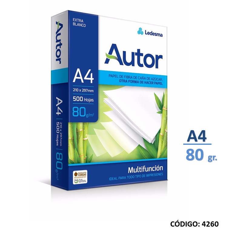 Resma led. autor a4 80 g