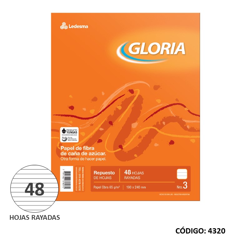 Repuesto n3 gloria x 48h