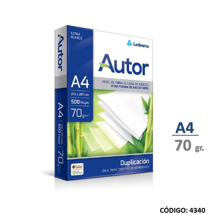 Resma led. autor a4 70 g