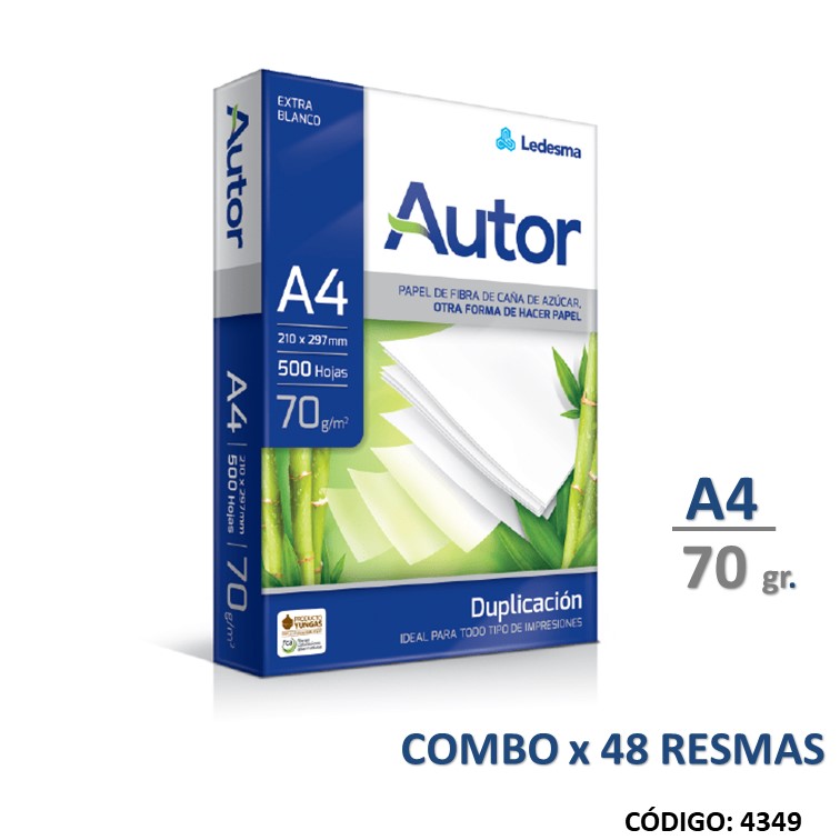 Resma led. autor a4 70 g x "" "" (r4340)
