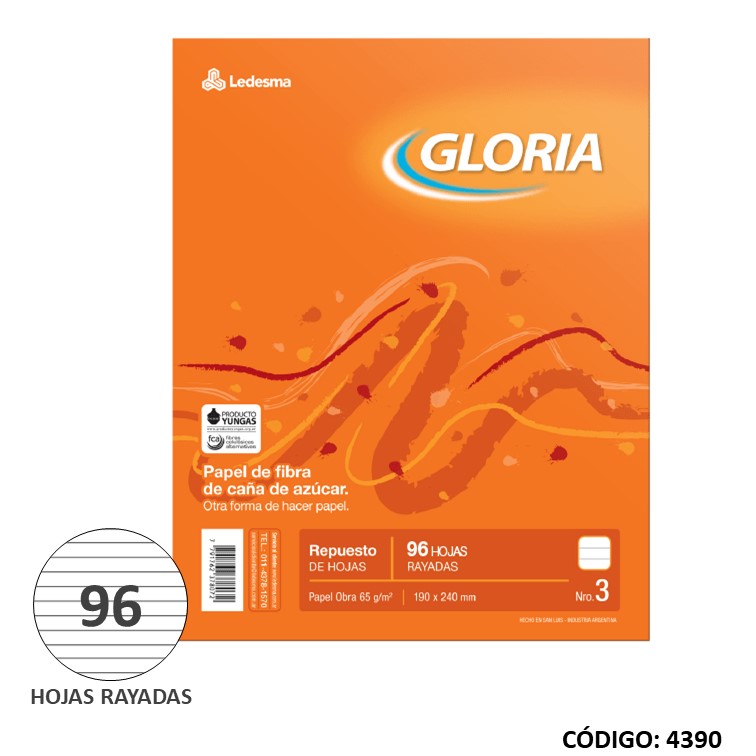 Repuesto n3 gloria x 96h