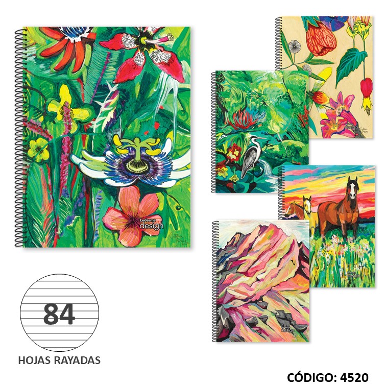 Cuaderno a4 t/b ledesma design x84h