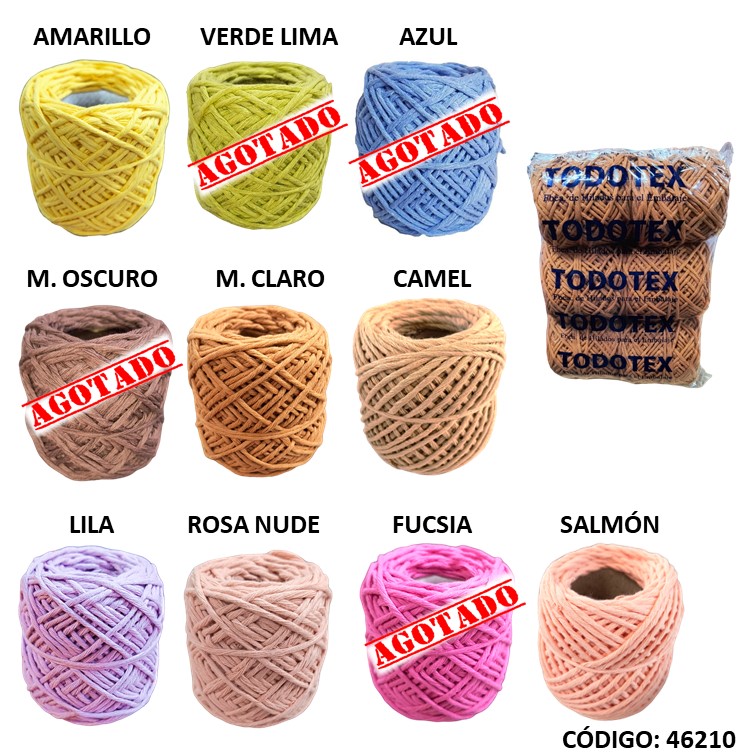 Hilo macrame color 20 hebras 6u. x30m