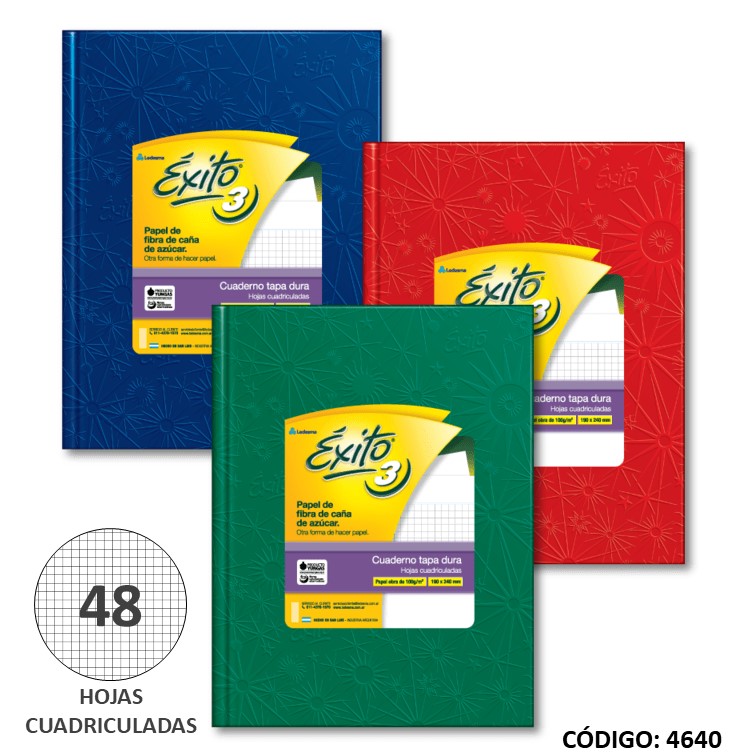 Cuaderno t/d exito n3 19x24 x48h. a/r/v