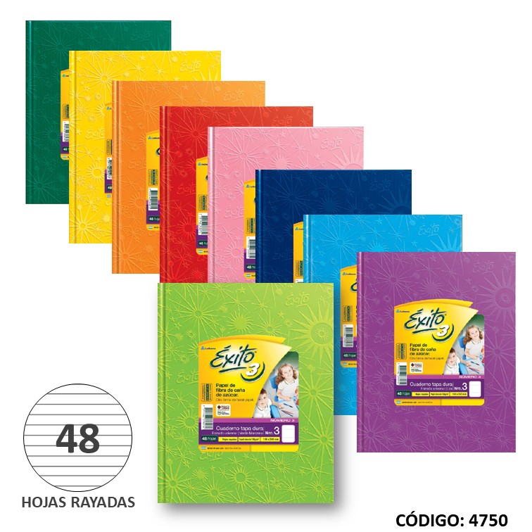 Cuaderno t/d exito n3 19x24 x48h