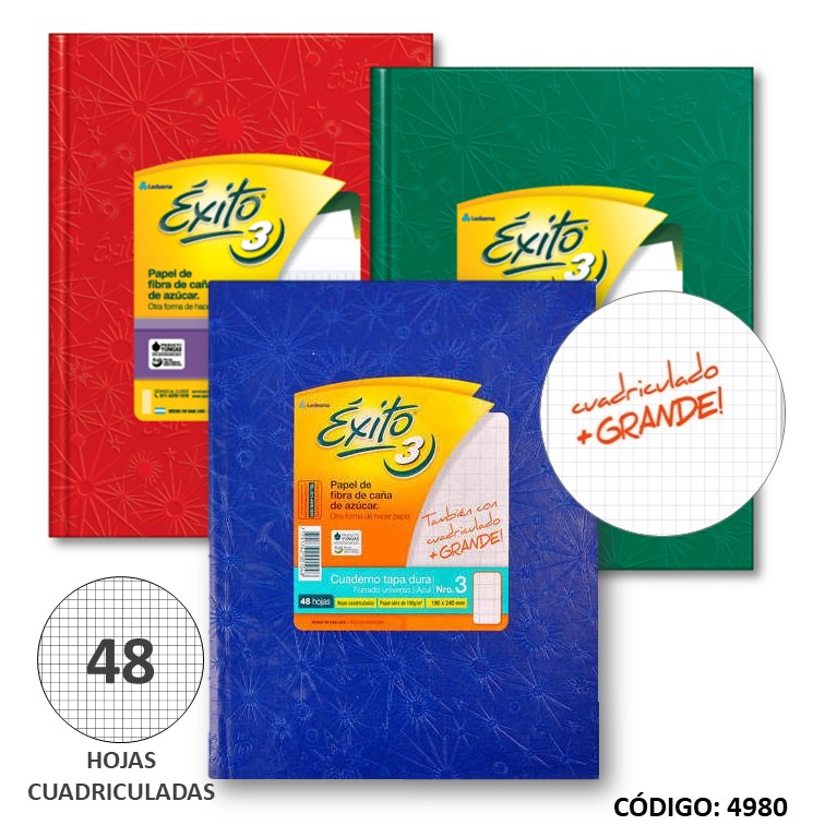 Cuaderno t/d exito n3 19x24 x48h. grande