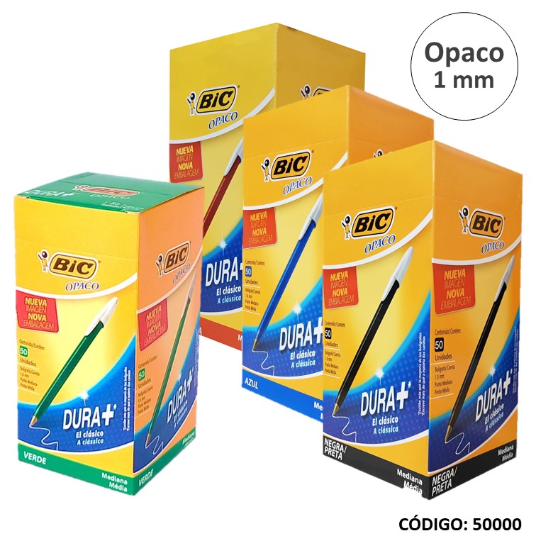 Bolígrafo bic opaco 1.0 (24) (r49000) color