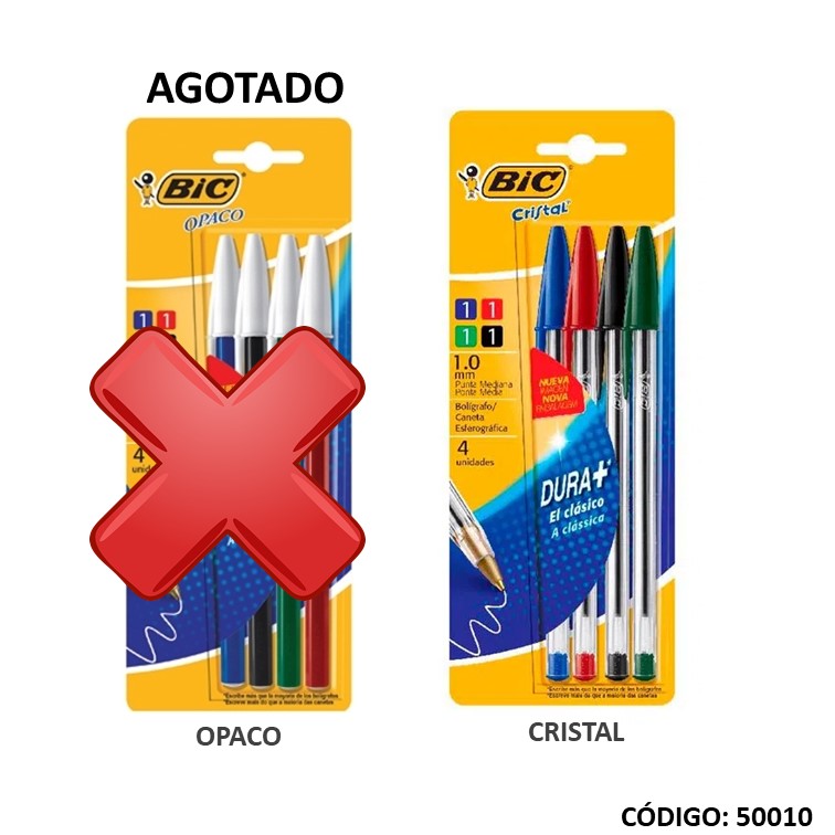 Bolígrafo bic blist. op./cr. 1.0 surtido
