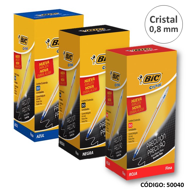 Bolígrafo bic cristal 0.8 (24) (r49040) color