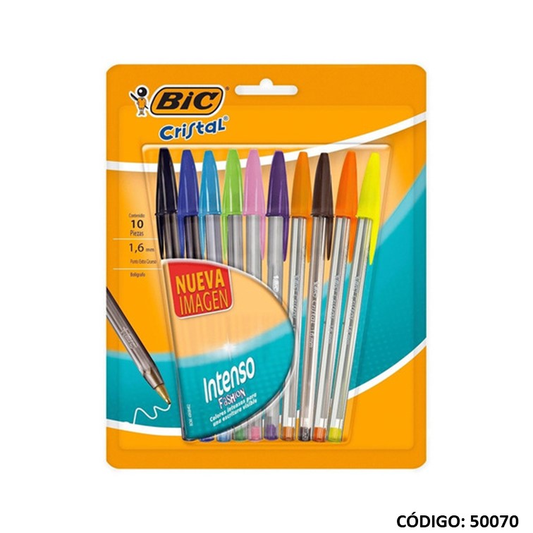 Bolígrafo bic fashion 1.6 surtido