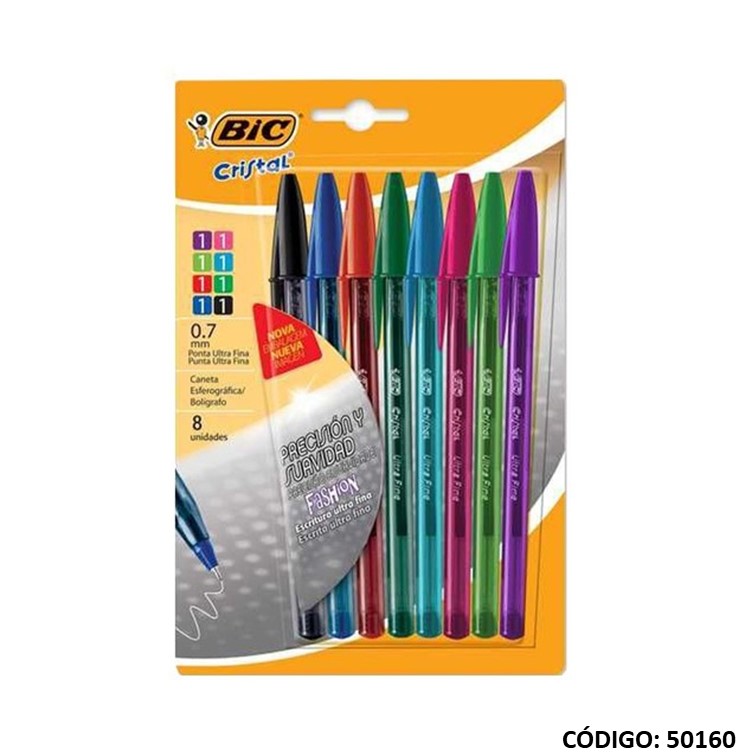 Bolígrafo bic cristal 0.7 surtido
