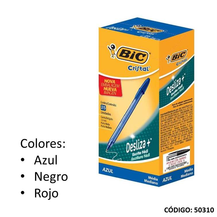 Bolígrafo bic cristal 1.2 (150) color