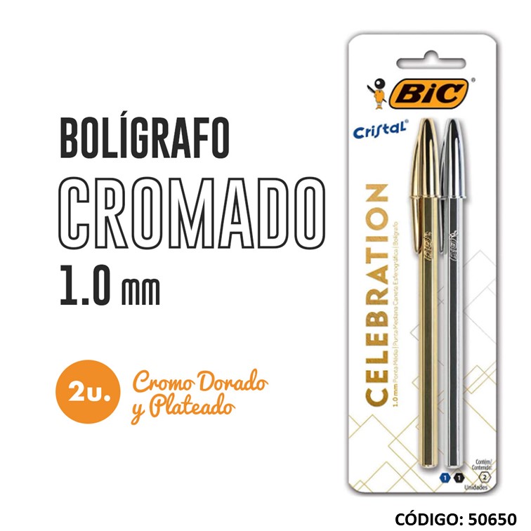 Bolígrafo bic cristal 1.0 celebration