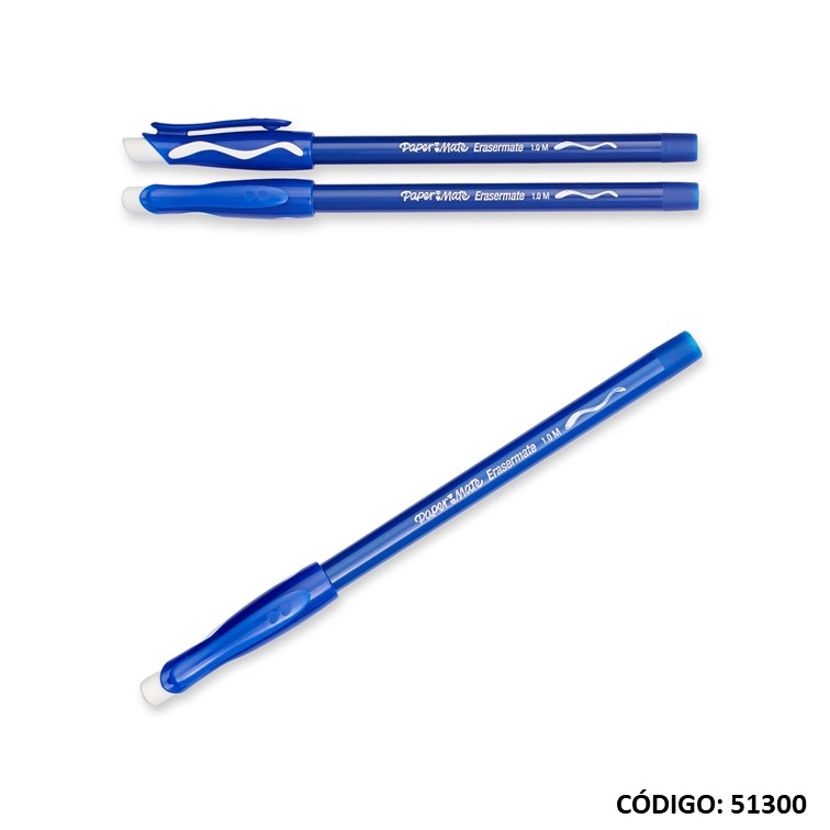 Bolígrafo p/mate borramate (12) azul