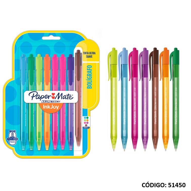 Bolígrafo retráctil p/mate inkjoy 100rt