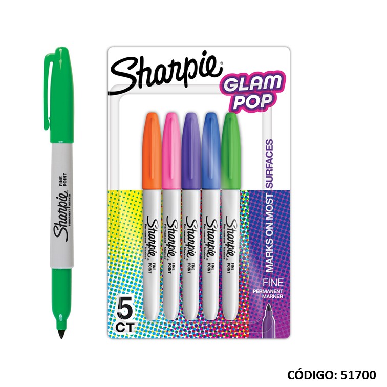 Marcador sharpie fino glam pop