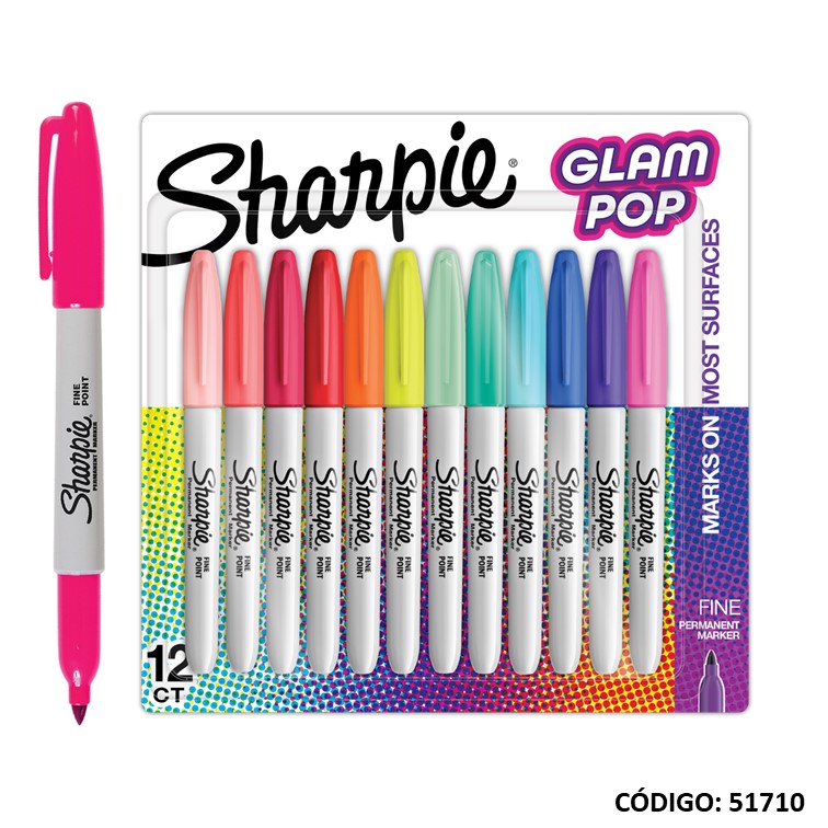 Marcador sharpie fino glam pop