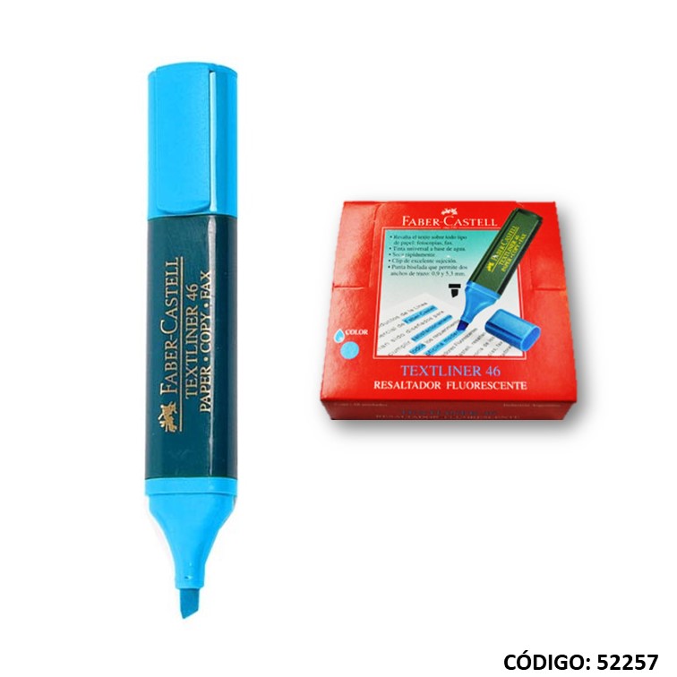 Resaltador faber textliner 48 celeste x10