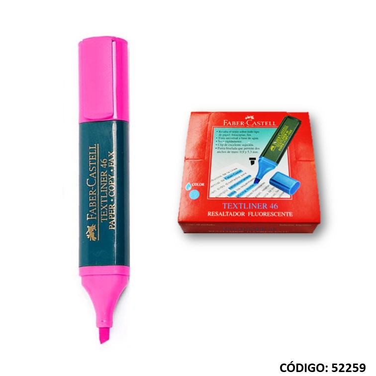 Resaltador faber textliner 48 rosa x10