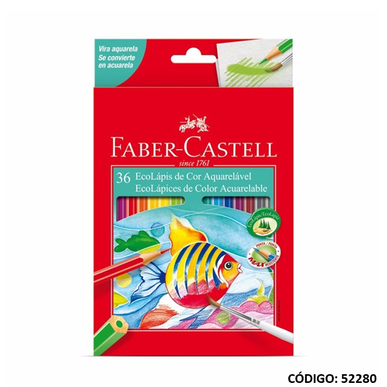 Lapiz/color faber acuarel. x36l