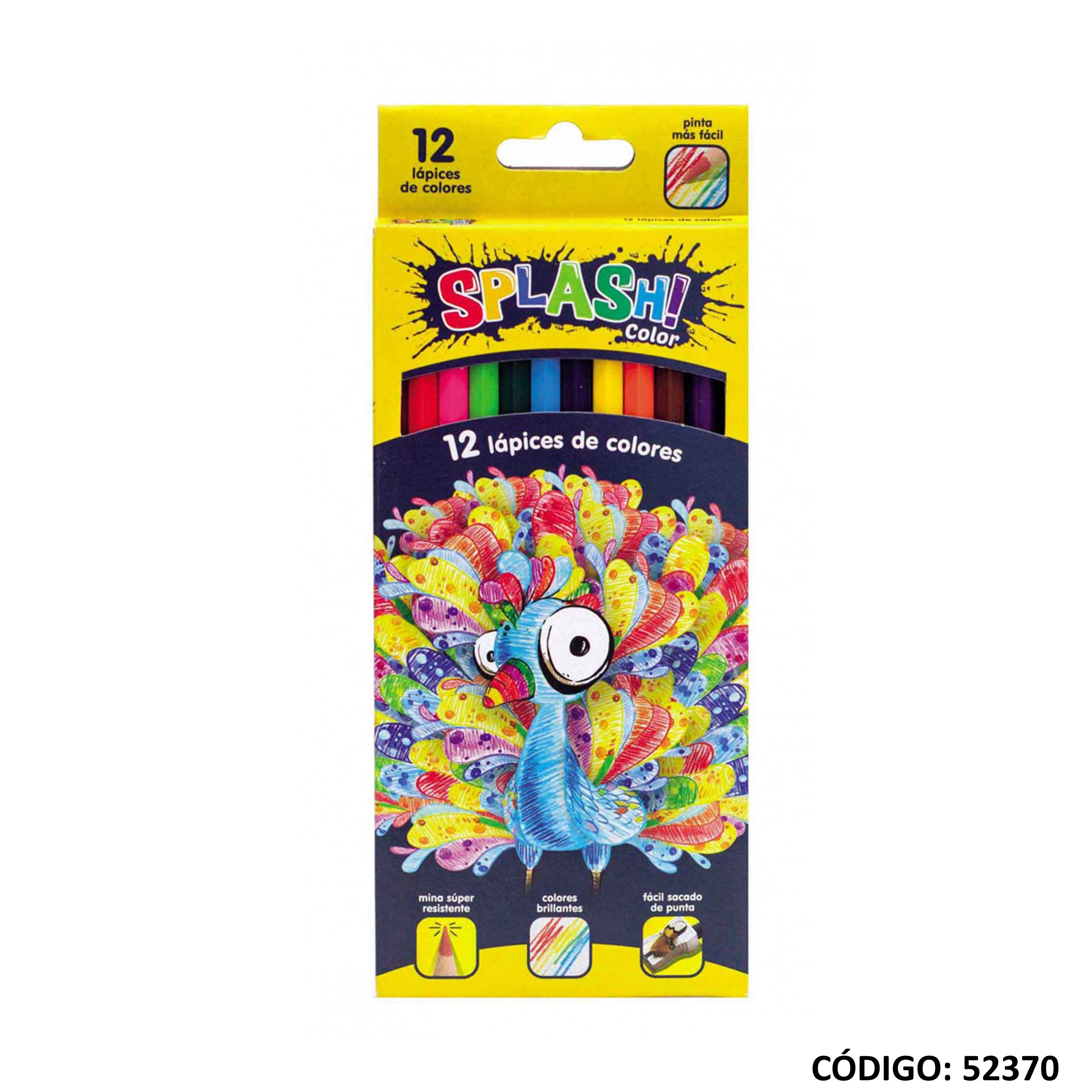 Lapiz/color splash x12 largos