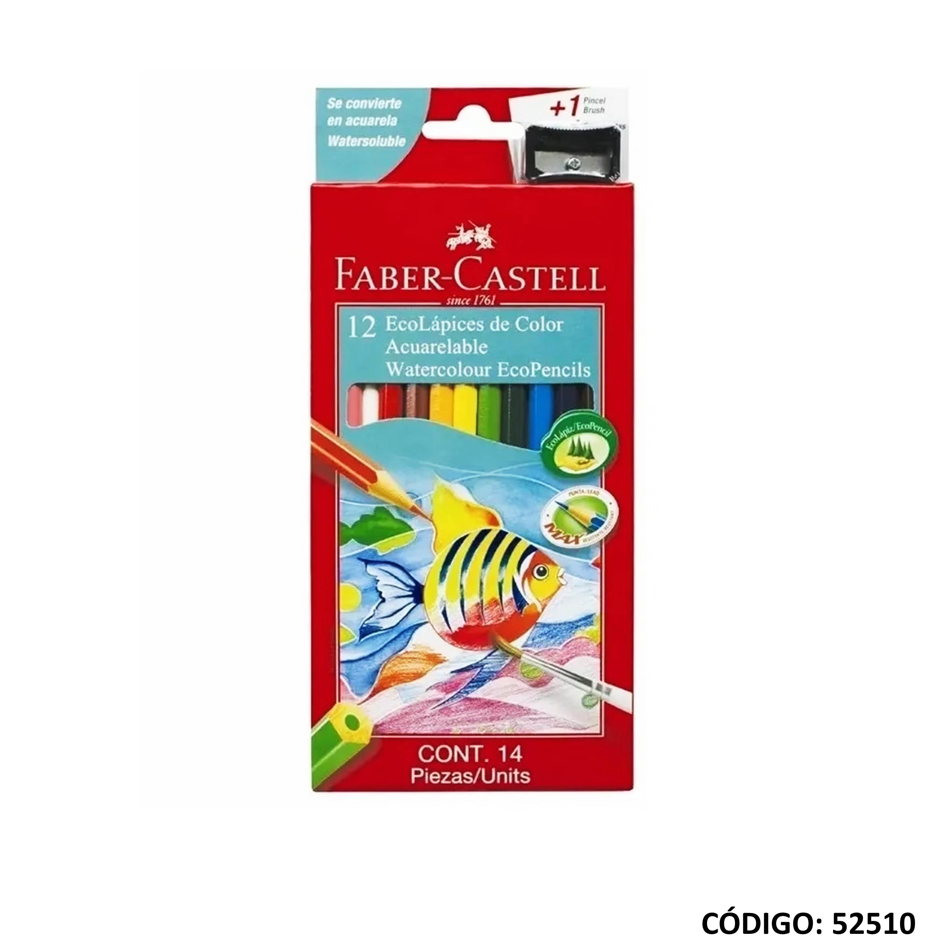 Lapiz/color faber acuarel. x12l