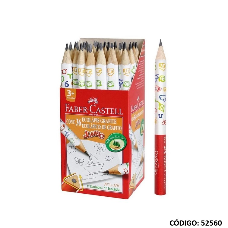 Lapiz grafito faber jumbo 1205