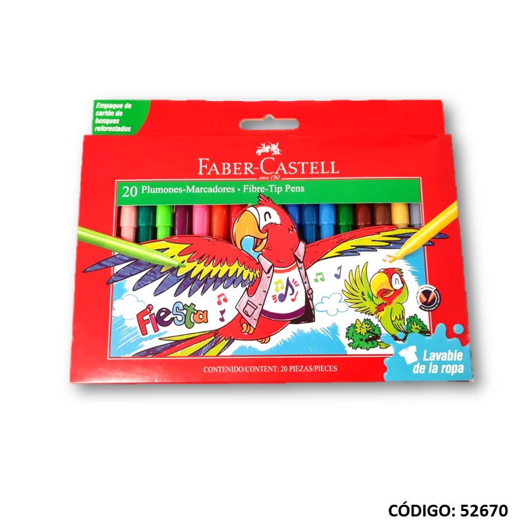 Fibra faber castell fiesta 45 x20l