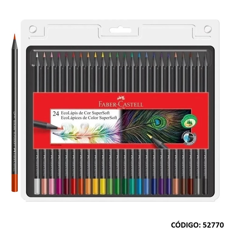 Lapiz/color faber supersoft x24 largos
