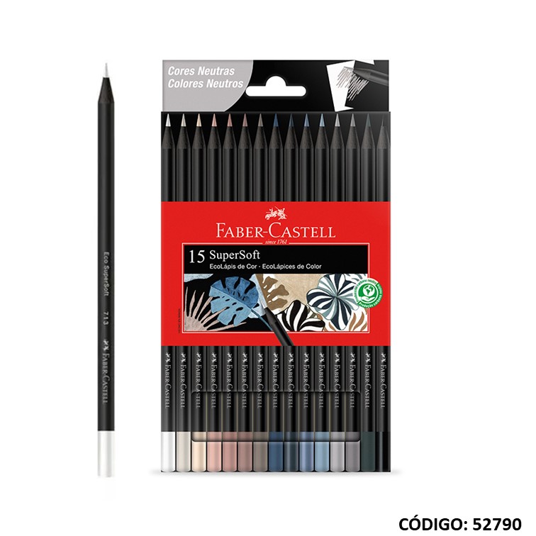 Lapiz/color faber supersoft x15 l neutros