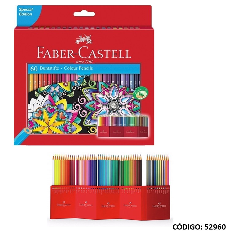 Lapiz/color faber x60 largos