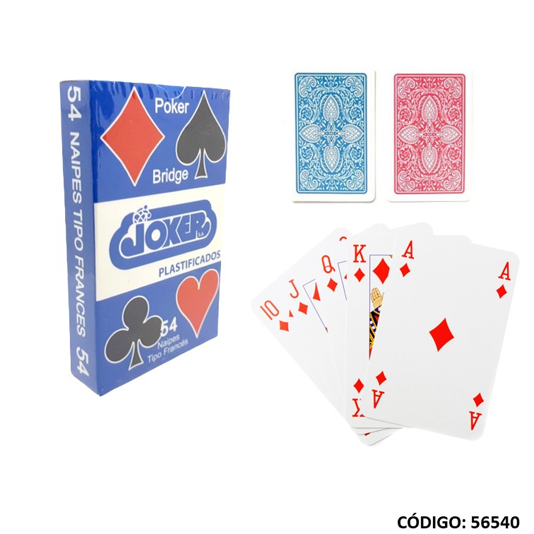 Naipes poker joker x54 cartas