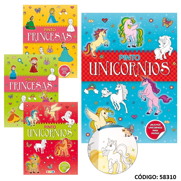 Libro pint princesas y unicornios -327