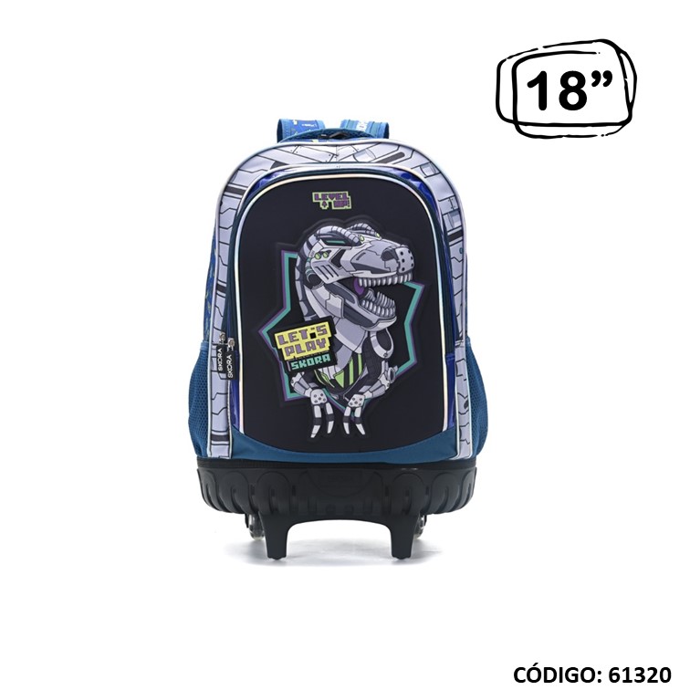 Mochila carro skora 18"" dino truck 35391/95
