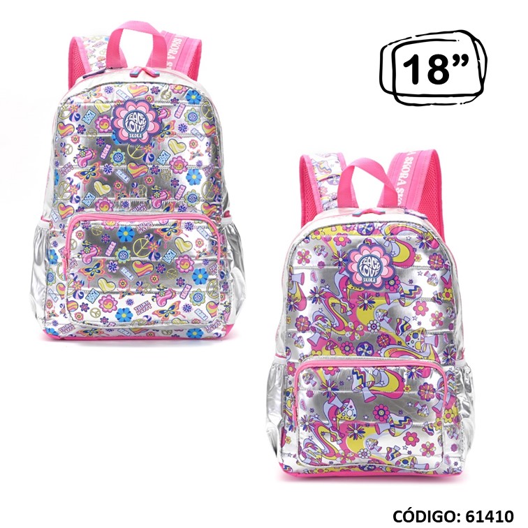 Mochila skora 18"" prints 35356/357