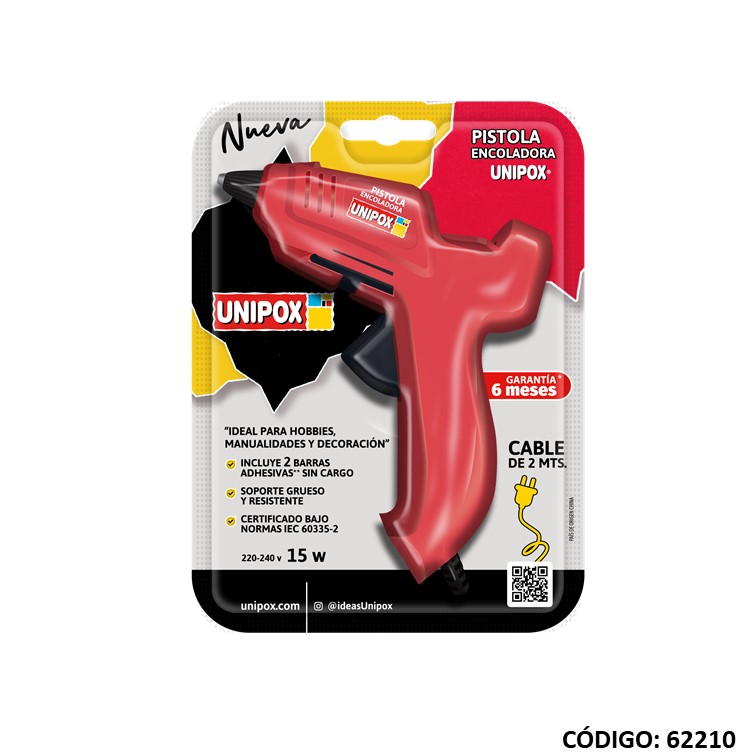 Pistola adhesivoesiva unipox chica 15w