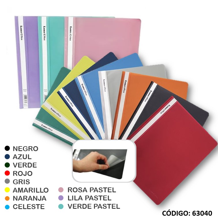 Carpeta transp. base opaca a4