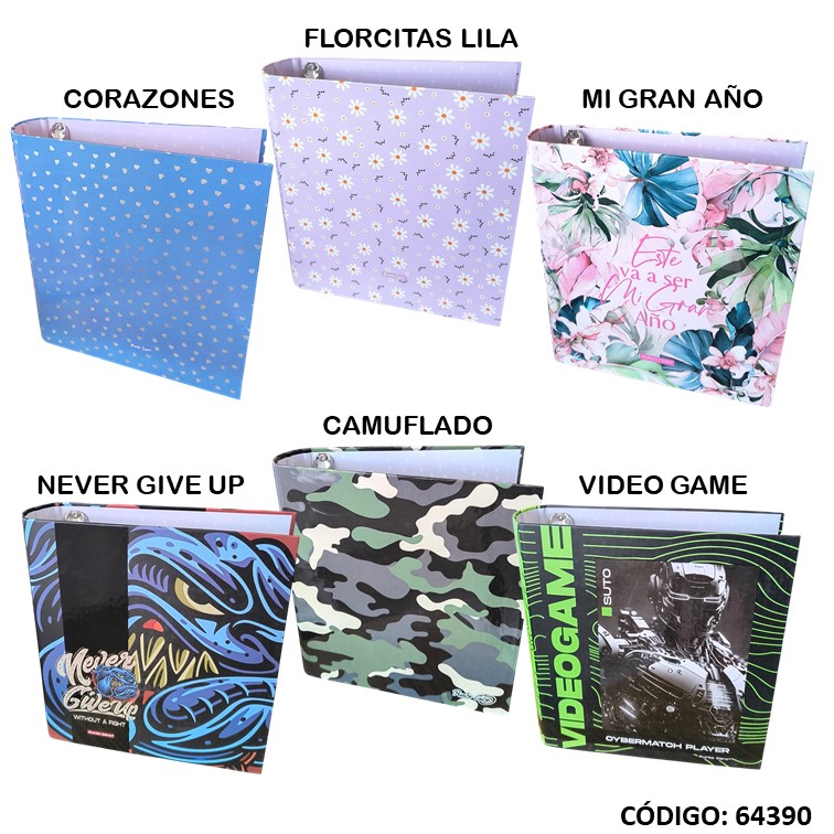 Carpeta 3a cartone punto cero fantasía
