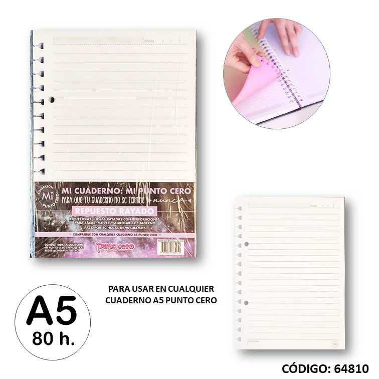 Repuesto 16x21 p. cero p/cuad. removible x80h